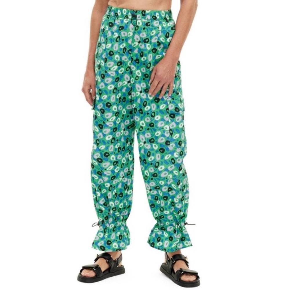 Green Patterned Pants